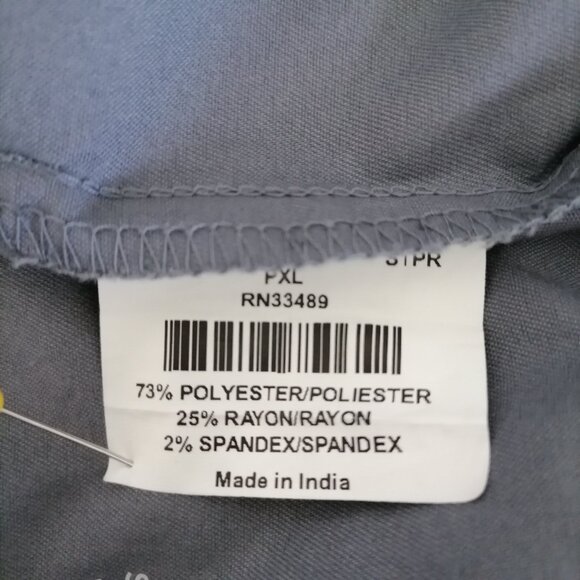 Landau Pro Flex Womens Gray Straight Leg Cargo Pocket Scrub Pants Size PXL - Picture 6 of 7